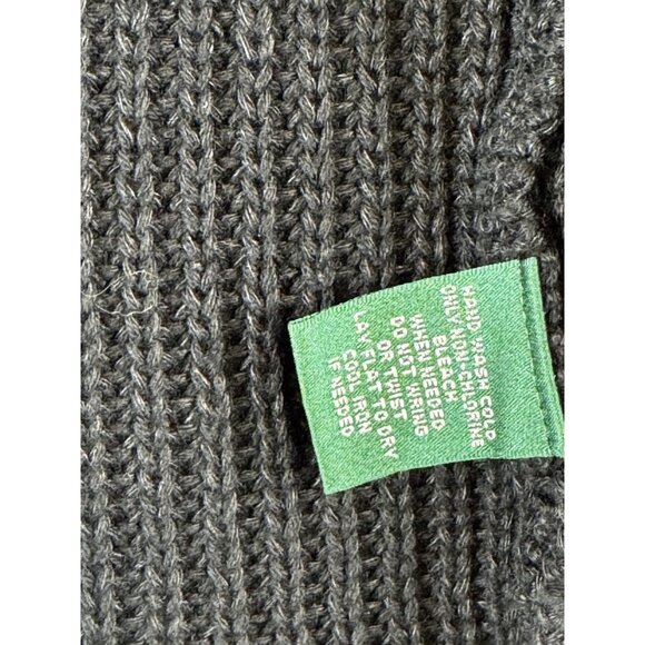 Lauren Ralph Knit Cardigan Black Cotton M Gold Button - Picture 4 of 9